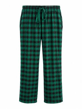New Directions Buffalo Plaid Green~Black Flannel/ Fleece Lounge PJ’s Size XL 💚🖤💚